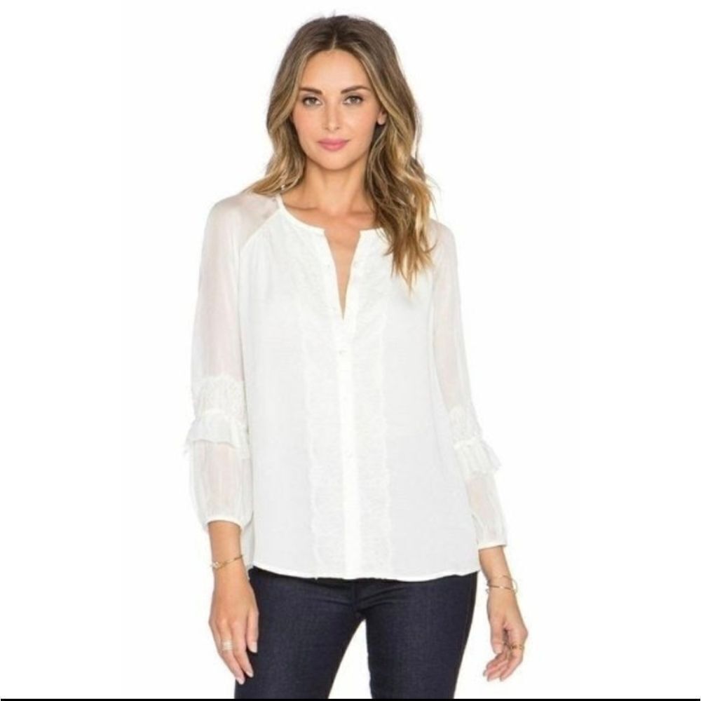 Diane von Furstenberg DVF Silk Lace Blouse